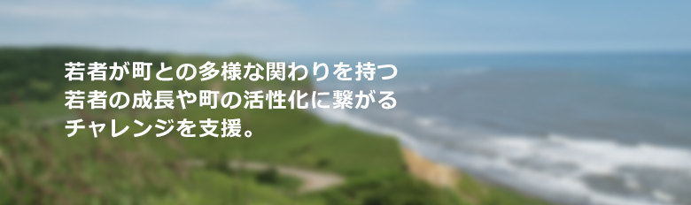 若者が町との多様な関わりを持つ　若者の成長や町の活性化に繋がるチャレンジを支援